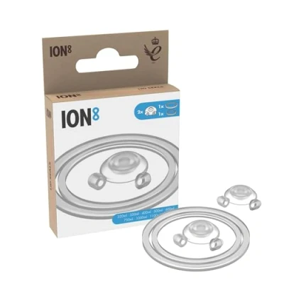 Afbeelding van Ion8 Drinkfles accessoireset 8 afdichtingen voor drinkflessen 350 1200 ml ventilatierooster deksels eenvoudige vervanging zonder gereedschap siliconen levensmiddelen