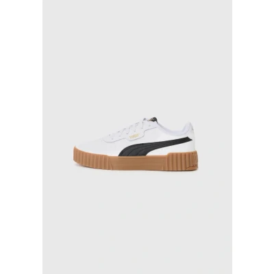 Afbeelding van Puma Carina 3.0 Sneakers laag, Dames, Maat: 37, White/black Leer en imitatieleer