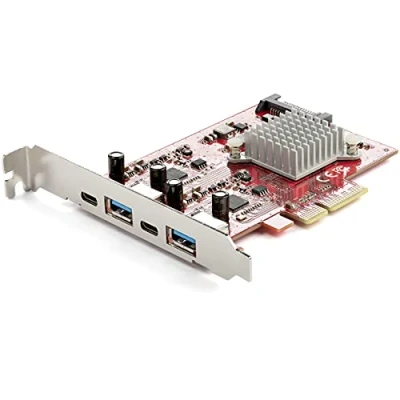 Afbeelding van StarTech.com 4 poorts PCI Express USB uitbreidingskaart 10 Gbps met 2 controllers C poorten en A (USB 3.2/3.1 Gen 2) USB/USB e kaart