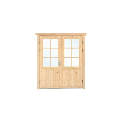 Afbeelding van Dubbele XXL deur met glas 181.5 x 215 cm Linksdraaiend