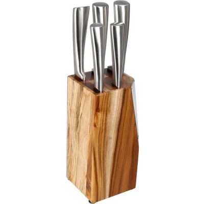 Afbeelding van Set Messen met Houten Basis 5five