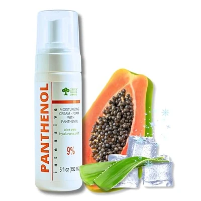Afbeelding van 9% Panthenol vochtinbrengende crème vitamine B5 gezicht aloë vera na zonlicht 150 ml