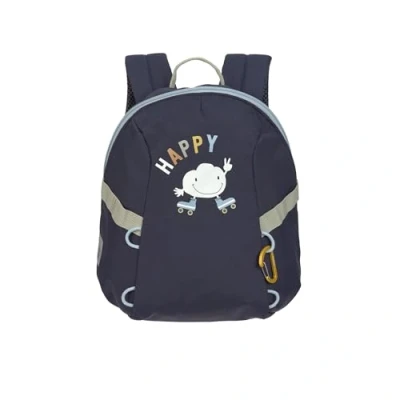 Image de LÄSSIG Petit sac à dos pour enfant avec sangle de poitrine, 20 x 9,5 24 cm, 3,5 l, Cloud Dark Blue, Moderne