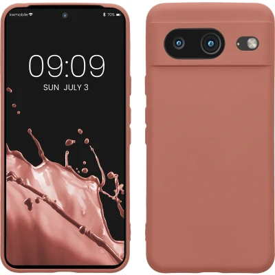 Afbeelding van kwmobile telefoonhoesje geschikt voor Google Pixel 8 Hoesje smartphone Precisie camera uitsnede TPU back cover in winter roze
