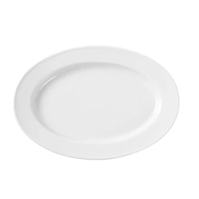 Afbeelding van Hendi Ovale schaal versterkte randen slijtvast porselein 290x200 mm wit