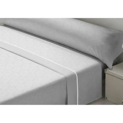 Afbeelding van Set beddengoed D&#039;Or BRISTOL Grijs Bed van 135 Franela