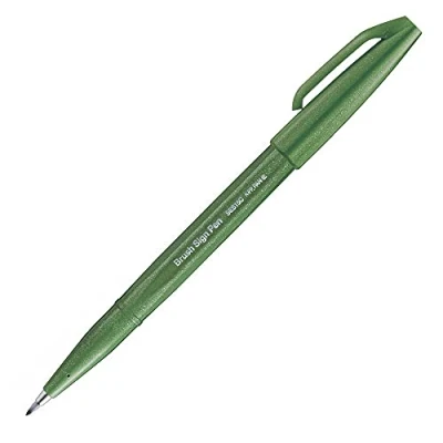 Afbeelding van Pentel Brush Sign SES15C Olijfgroen