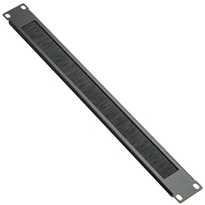Afbeelding van Delock Borstelstrip voor kabelbeheer, Accessoires serverkasten, Zwart