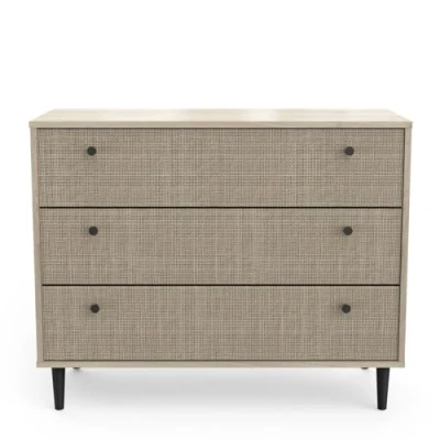 Afbeelding van Ladekast Sayuri 3 lades Kronberg eik/wicker