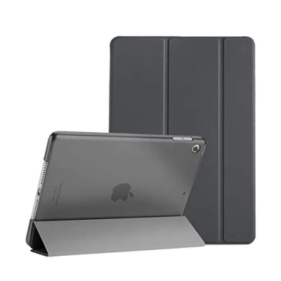 Afbeelding van ProCase Hoes voor 10,2 Inch iPad 9e Generatie 2021/iPad 8e 2020/iPad 7e 2019, Schokbestendige Hoesje Beschermhoes Smart Folio Cover Case Hard Back Shell Grijs
