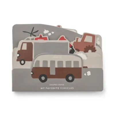 Afbeelding van Liewood kartonboek jade vehicles dove blue