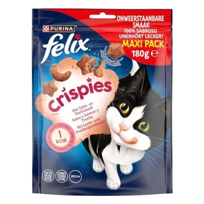 Afbeelding van Purina Felix Crispies Ocean voor katten, zalm en forel, 5 x 180 g