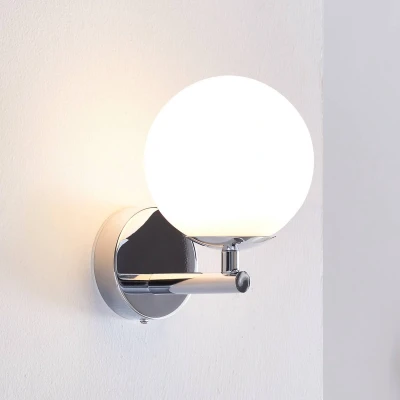 Afbeelding van Arcchio Maviris LED badkamer wandlamp, bol, glas