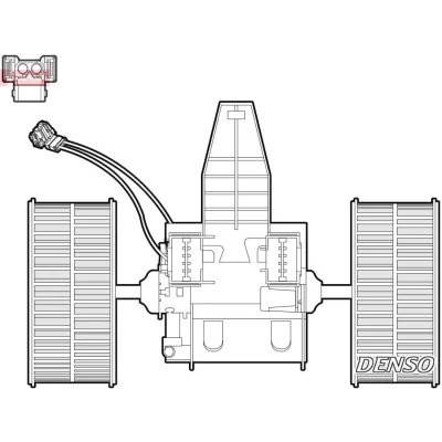 Afbeelding van DENSO DEA05009 Interieurventilator voor voertuigen met stuur links BMW: 5 Saloon, Touring