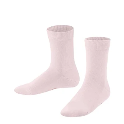 Afbeelding van FALKE Gezinssokken voor kinderen, ademend, duurzaam, versterkt katoen, extra zacht op de huid, effen, platte teennaad dagelijks gebruik, school, 1 paar, Roze (Powder Rose 8900) nieuw