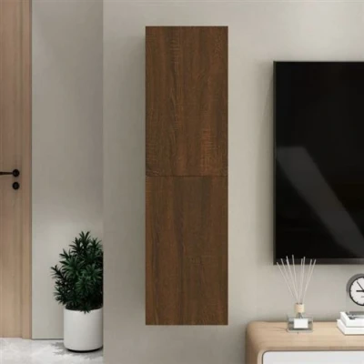 Afbeelding van Tv wandmeubel 30,5x30x110 cm bruin eikenkleur