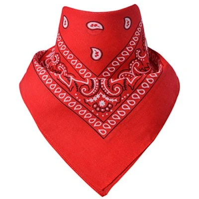 Afbeelding van Miobo Bandana, hoofddoek, halsdoek, 100% katoen, eenheidsmaat 55 x cm, kasjmier rood