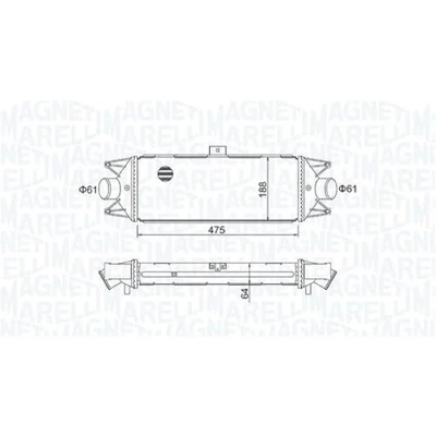 Afbeelding van MAGNETI MARELLI 351319204010 Intercooler IVECO: DAILY 4 Kasten/Kombi, 3