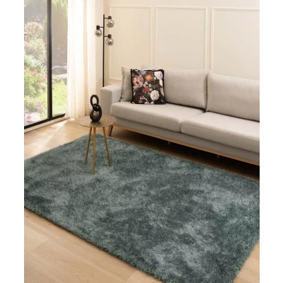 Afbeelding van Hoogpolig Tapijt/Vloerkleed Velvet Posh Blauw 200x300 Cm