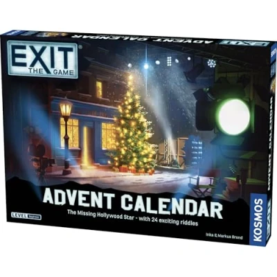 Afbeelding van Thames &amp; Kosmos EXIT: Adventskalender The Missing Hollywood Star, Escape Room kaartspel, familiespellen voor spelletjes, vakantiespellen volwassenen en kinderen, 1 speler meer
