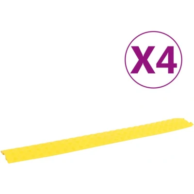 Afbeelding van vidaXL Kabelbeschermers drempel 4 st 98,5 cm geel