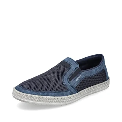 Afbeelding van Rieker B5264 mocassinheren, Blauw 14