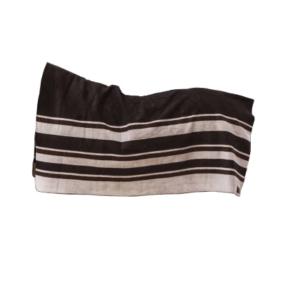 Image de Kentucky Couverture Polaire Heavy Square Stripes Marron/beige 210x200cm