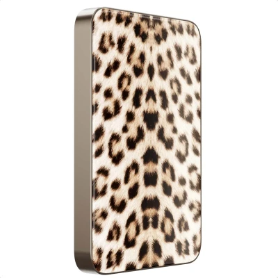 Afbeelding van Selencia Vivid Powerbank 5.000 mAh Geschikt voor MagSafe en Qi2 Desert Gold / Leopard