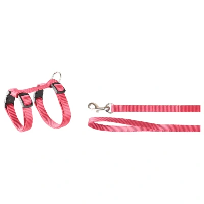Afbeelding van Flamingo Kittenharnas + Lijn Ziggi Kattentuigje Kersenrood 120cm 10mm