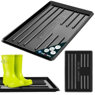 Afbeelding van KOTARBAU® Afdruipbak voor schoenen, 60 x 40 cm, zwart, kunststof, de winter