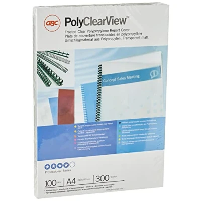 Image de GBC IB3867 PolyClearView couverture de reliure 300 microns semi transparente (100 pièces)