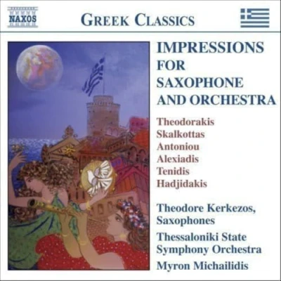 Afbeelding van Theodore Kerkezos, Thessaloniki Symphony Orchestra, Myron Michailidis Tenidis: Works For Saxophone And Orchestra (CD)