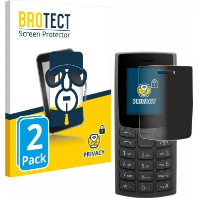 Afbeelding van BROTECT Anti spionnetje privacyfolie Beschermfolie tegen Blauw licht (2 Stuk, Nokia 105 (2023)), Smartphone beschermfolie,