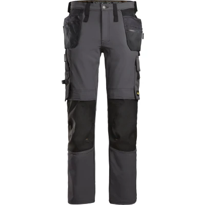 Afbeelding van SNICKERS 6271 AllroundWork full stretch werkbroek met holsterzakken (staalgrijs/zwart) 62715804158