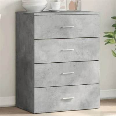 Afbeelding van Dressoir 60x39x80 cm bewerkt hout betongrijs