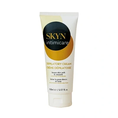 Afbeelding van SKYN Intimicare: intieme ontharingscrème (150 ml) voor vrouwen en mannen/geurloos, werkt snel op alle soorten schaamhaar (fijn tot dik haar)