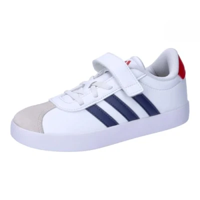 Afbeelding van adidas VL Court 3.0 schoenen voor kinderen, lage schoenen, geen voetbal, uniseks, Voetkleding wit/donkerblauw/BETSCA