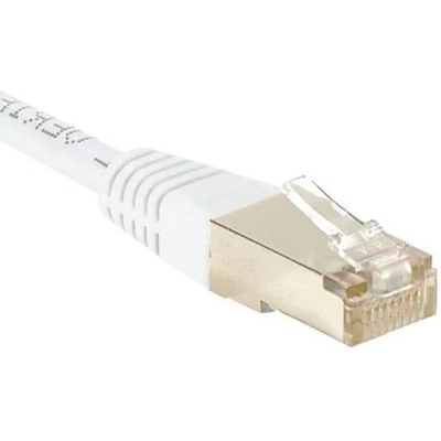 Afbeelding van Exertis Connect Patchkabel S/FTP, PiMF, CAT.6, wit, 0,5 m met bijzonder smalle knikbeveiliging (S/FTP, CAT6, 0.50 m), Netwerkkabel
