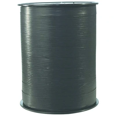 Afbeelding van Clairefontaine 601529C een rol mat 250 x 10 mm zwart decoratieband cadeau DIY verpakking