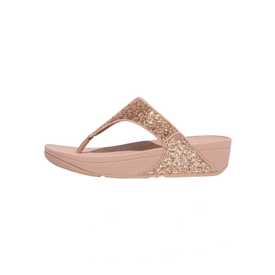 Afbeelding van Fitflop LULU Glitter Teensandalen, Dames, Maat: 36, Rose gold Kunststof