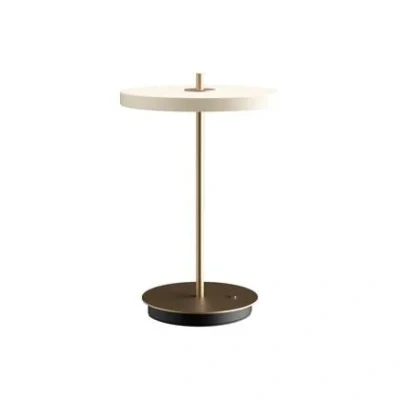 Afbeelding van Umage Asteria Move Tafellamp Pearl White Draadloos &amp; Oplaadbaar Dimbaar LED lamp Bureaulamp Wit Parelmoer