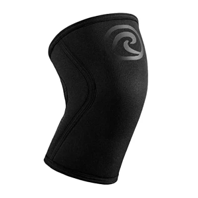 Afbeelding van Rehband Kniebandage 5 mm ter ondersteuning van de knieën stabiliseert gewrichten en spieren ideaal voor sport krachttraining, kleur: carbon/zwart, maat: XXL