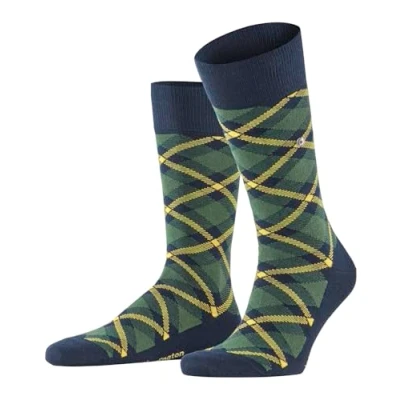 Afbeelding van Burlington Tartan Sokken, Heren, Maat: 40 46, Marine