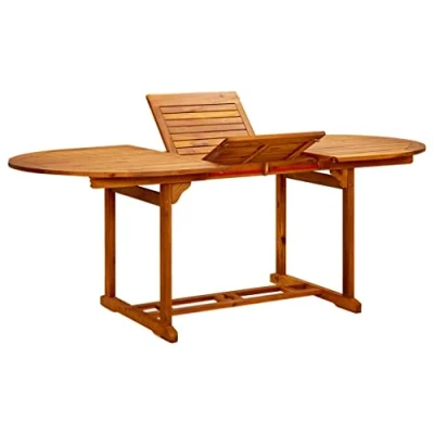 Afbeelding van Tuintafel 200x100x75 cm massief acaciahout