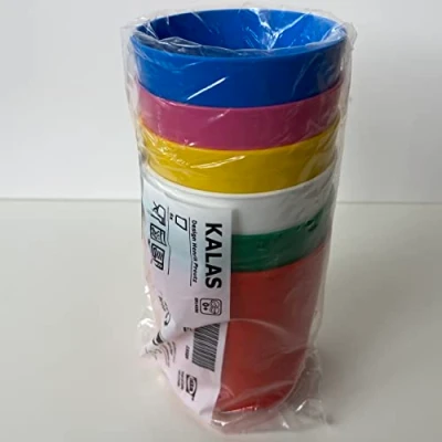 Afbeelding van IKEA 4260179700651 bekers, kunststof, meerkleurig, 8 x 17 cm, 6 stuks