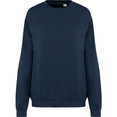Afbeelding van Native Spirit Ecologische oversized uniseks sweater French Terry NS415 Washed Navy Blue