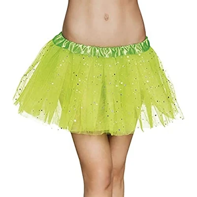 Afbeelding van Boland Tutu Twinkle neon groen Volwassenen Fee 80&#039;s &amp; 90&#039;s Disco Glitter and Glamour Feeën, Elfje