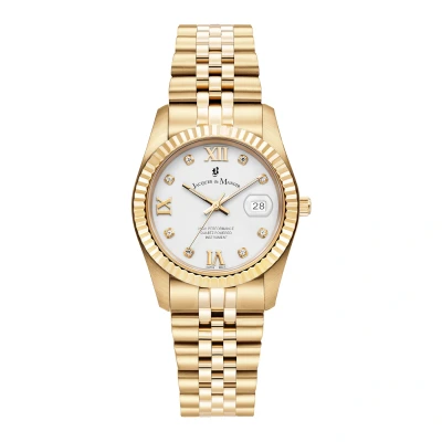 Afbeelding van Jacques du Manoir dames Inspiration Roman horloge JWL01306 in de kleur Goud