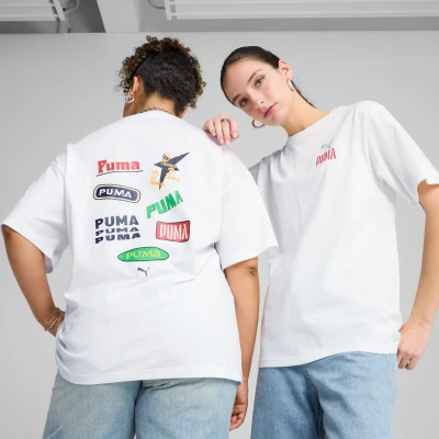 Afbeelding van Puma Relaxed Tshirt print, Dames, Maat: Small, White