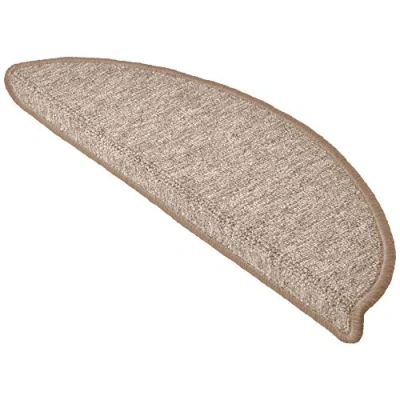 Afbeelding van Beautissu ProStair Trapmatten voor Smalle Trappen 55x15 cm 15 Stuks Trapmat Zelfklevend Afgerond Sand